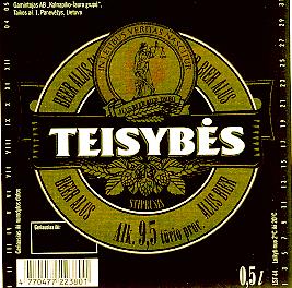 Prekės ženklas: TEISYBĖS ALUS BEER